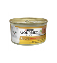 Konservuotas kačių ėdalas GOURMET GOLD su vištiena, 85 g