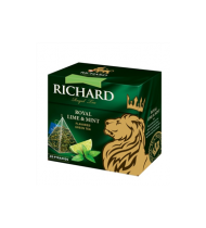 Žalioji arbata RICHARD ROYAL LIME & MINT, 20 vnt.