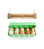 Ekologiški vištų kiaušiniai (A kategorija, L), 10 vnt.