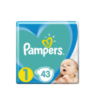 Sauskelnės PAMPERS NEW BABY 1+ (2-5 kg), 43 vnt.