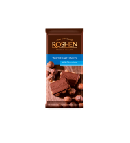 Pieninis šokoladas ROSHEN su sveikais lazdyno riešutais, 90 g